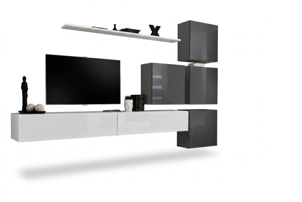 Blanco mueble para TV de madera Juego completo de muebles de salón moderno.