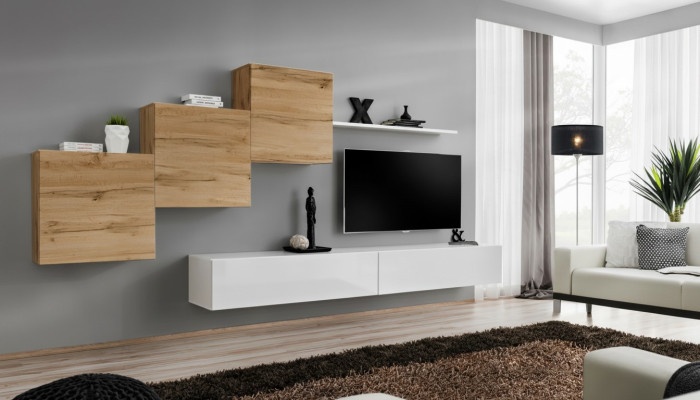 Conjunto de lujo de 6 piezas para sala de estar, decoración, conjunto de estantes de pared, muebles de sala de estar de diseñador.