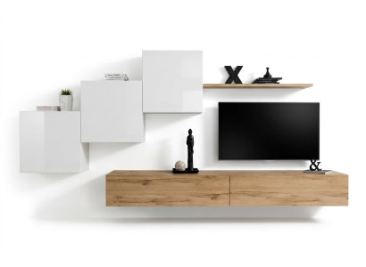 Soporte de TV para sala de estar 3x armario de pared estante de pared diseño de lujo aparador pared de salón