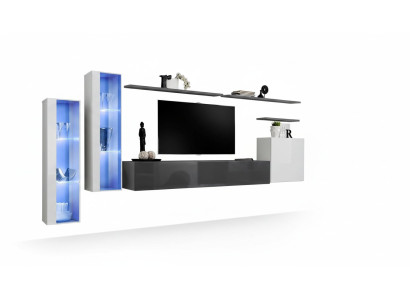 Conjunto de muebles de lujo de diseñador de pared, nuevo conjunto completo de muebles con 3 armarios de pared.