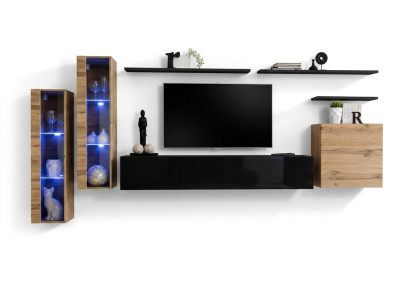 Muebles de lujo, pared de la sala, aparador, armario de diseño, decoración, soporte de TV.