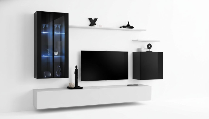 Set completo de sala de estar 7 piezas Muebles de sala de estar Pared de madera Nuevo diseño
