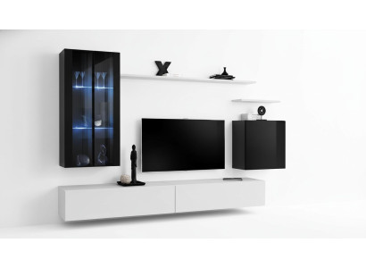 Set completo de sala de estar 7 piezas Muebles de sala de estar Pared de madera Nuevo diseño