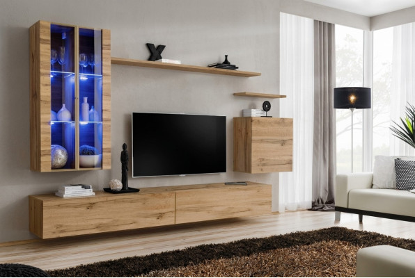 Conjunto de muebles de diseño moderno, armario de pared, soporte para TV, muebles de madera nuevos, aparador.