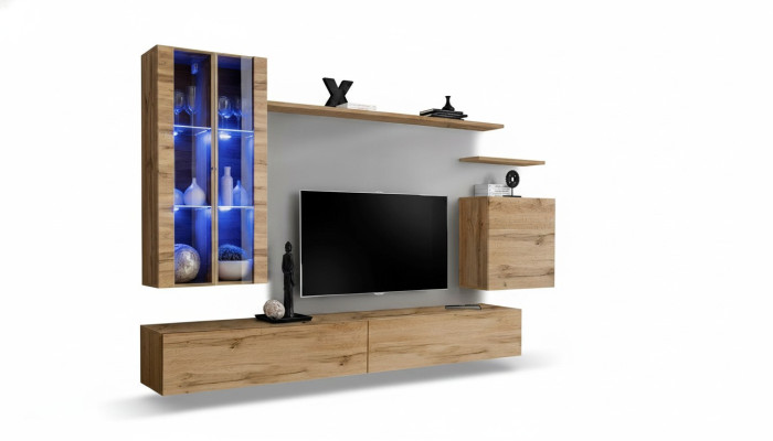 Conjunto de muebles de diseño moderno, armario de pared, soporte para TV, muebles de madera nuevos, aparador.