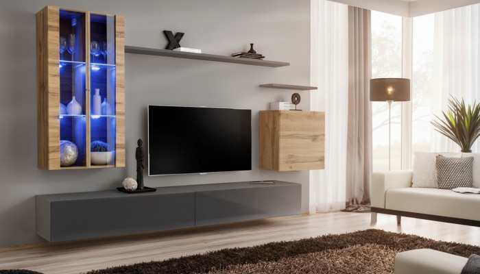 Diseño de muebles armario de pared conjunto de sala de estar mueble de TV muebles de madera aparador