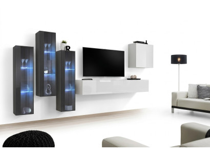 Muebles de sala de estar, conjunto de armario de diseño, aparador de sala de estar, estante de pared, vitrina colgante.
