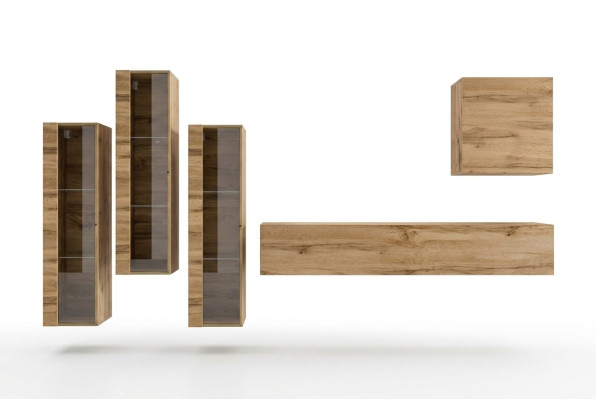 Muebles de salón en alto brillo conjunto de pared para TV estilo de lujo diseñador