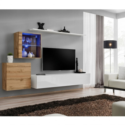 Diseño de lujo para el salón, estantería, armario, vitrina, estantes, mobiliario de salón.