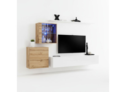 Diseño de lujo para el salón, estantería, armario, vitrina, estantes, mobiliario de salón.