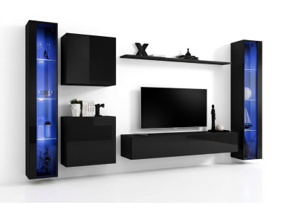 Juego de muebles de sala de estar diseñador 2x armario de pared vitrina suspendida mobiliario.