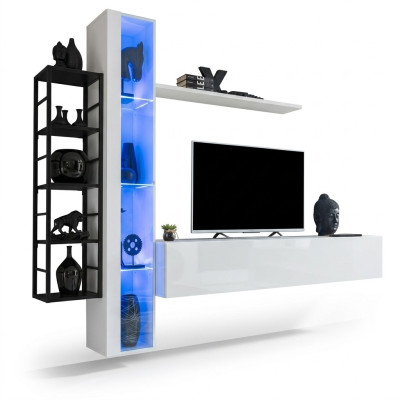 Mueble de salón de lujo estilo diseñador moderno juego de sala de estar conjunto de pared vitrina mueble bajo