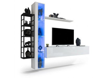Mueble de salón de lujo estilo diseñador moderno juego de sala de estar conjunto de pared vitrina mueble bajo