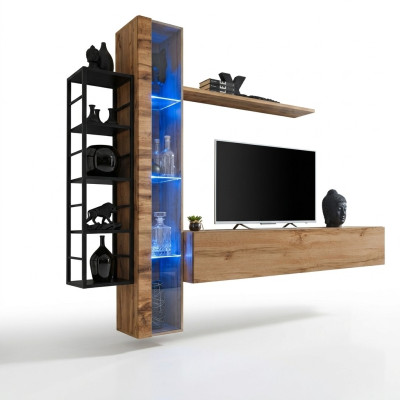 Conjunto completo de muebles de lujo para salón de diseño de Braun, muebles de lujo para la sala de estar, armario para la sala.