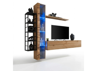 Conjunto completo de muebles de lujo para salón de diseño de Braun, muebles de lujo para la sala de estar, armario para la sala.