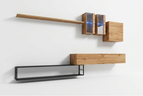Mueble de salón marrón Aparador de diseñador Soporte de TV Mobiliario Lujo Completo Nuevo