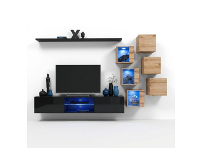 Muebles de madera Moderno Mueble de sala de estar de diseñador Soporte de televisión Mueble de pared