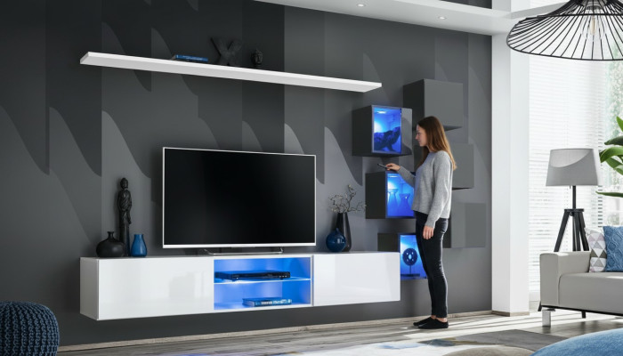 Muebles de lujo de madera Aparador Estante de TV Estantería Armario de pared