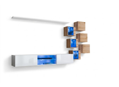 Nuevo conjunto completo de 8 piezas armario de pared lujo aparador soporte de TV estantes de pared.