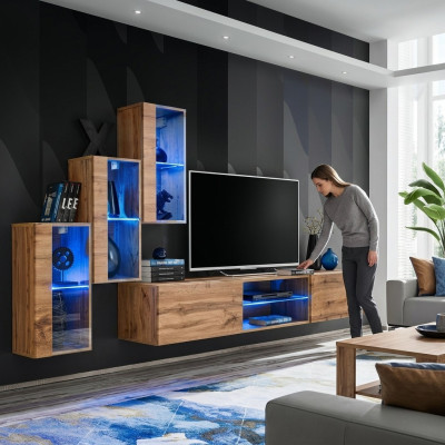 Conjunto de muebles para pared moderno, diseñador, set de 4 piezas, estantes de pared, mobiliario nuevo.