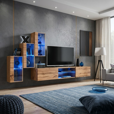 Conjunto de muebles para pared moderno, diseñador, set de 4 piezas, estantes de pared, mobiliario nuevo.