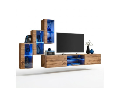 Conjunto de muebles para pared moderno, diseñador, set de 4 piezas, estantes de pared, mobiliario nuevo.