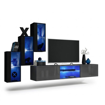 Set de pared de 4 piezas 210 cm mobiliario moderno armario de pared nuevo