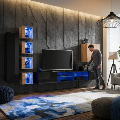 Mueble de diseño moderno para la sala de estar, conjunto de lujo para amueblar una pared nuevo.
