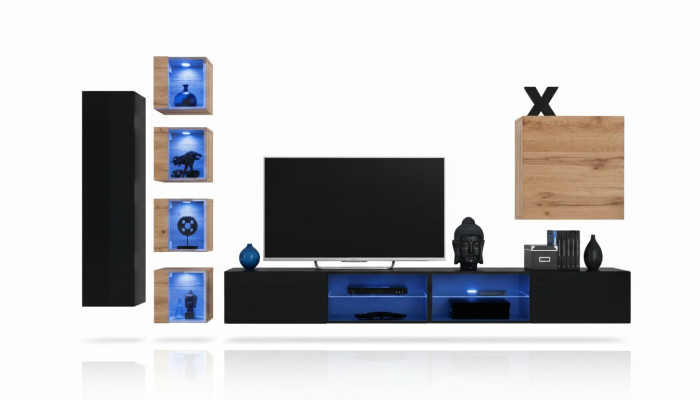 Mueble de diseño moderno para la sala de estar, conjunto de lujo para amueblar una pared nuevo.
