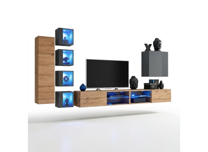 Mueble de salón de pared de 320 cm Aparador moderno para televisión Aparador salón - Muebles de salón