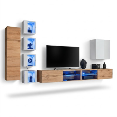Muebles modernos de diseño para la pared estantes de televisión armario de pared colgante de armario muebles de madera