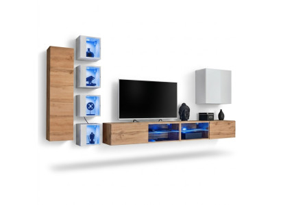 Muebles modernos de diseño para la pared estantes de televisión armario de pared colgante de armario muebles de madera