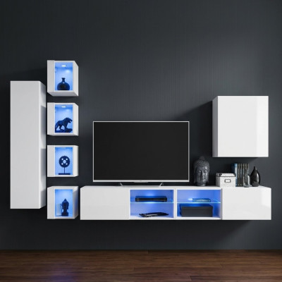 Mueble de pared moderno, armario colgante, soporte de TV de diseñador, armario de pared, muebles de madera nuevos.