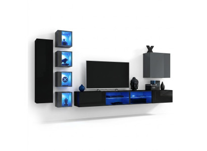 Muebles de sala de estar nuevos pared para sala de estar 320 cm 6x armario colgante conjunto de lujo estante de pared