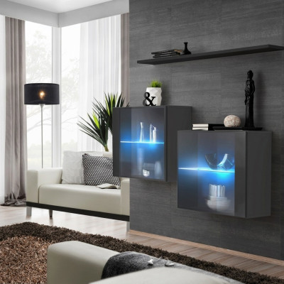 Mueble de salón de diseño, armario de pared, estantería de pared, set de lujo de muebles de salón.