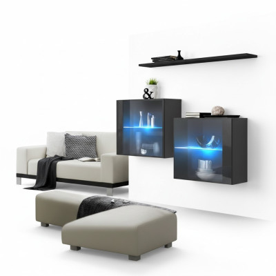 Mueble de salón de diseño, armario de pared, estantería de pared, set de lujo de muebles de salón.