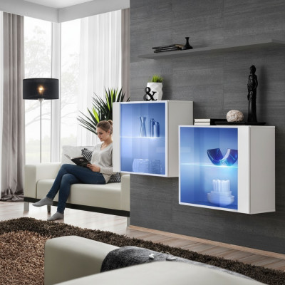 Mueble de pared Armario Diseño moderno Armarios Muebles de salón Estantería de pared