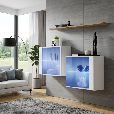 Lujo Conjunto de muebles de pared de salón de muebles de madera contemporáneos