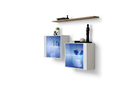 Lujo Conjunto de muebles de pared de salón de muebles de madera contemporáneos