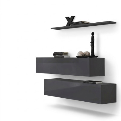 Moderno conjunto de pared para sala de estar, lujo de diseñador, juego completo de 3 piezas de muebles para sala de estar.
