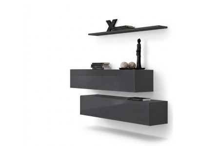 Moderno conjunto de pared para sala de estar, lujo de diseñador, juego completo de 3 piezas de muebles para sala de estar.