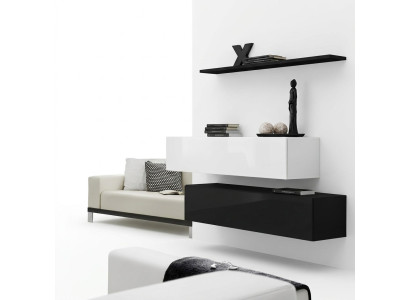 Sala de estar Negro Conjunto de muebles de gabinetes de diseñador Estante de pared Moderno Nuevo Muebles.