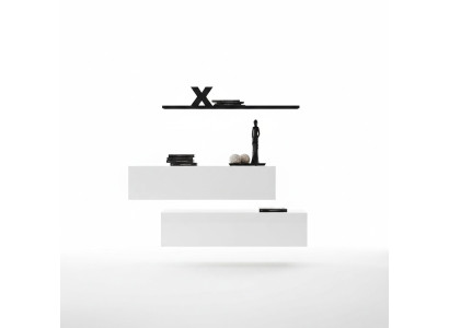 Conjunto de muebles modernos, estantería de pared, armario de pared blanco, mobiliario de lujo de diseño.