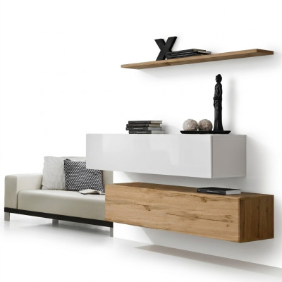 Establecimiento de diseño Braun 2x gabinete de pared conjunto de muebles de madera de lujo muebles de sala de estar