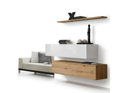 Establecimiento de diseño Braun 2x gabinete de pared conjunto de muebles de madera de lujo muebles de sala de estar