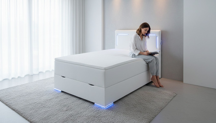 Dormitorio Cama Tapizado Muebles Lujo Mobiliario Nuevo Moderno Diseño