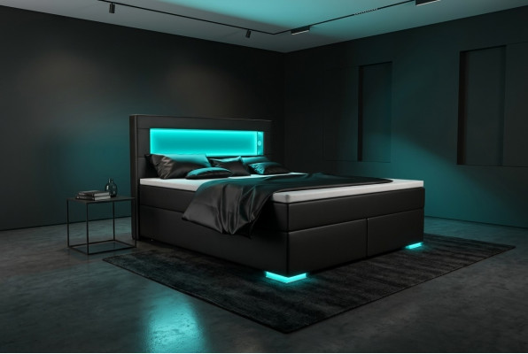 Dormitorio Cama Textil Lujo Acolchado Mobiliario 180x200 Muebles Cama Doble Nuevo