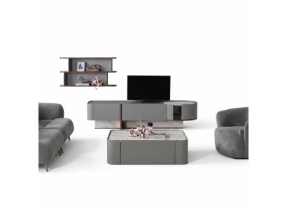 Set de pared de madera de lujo para sala de estar, mueble de televisión, diseño de estante de pared.