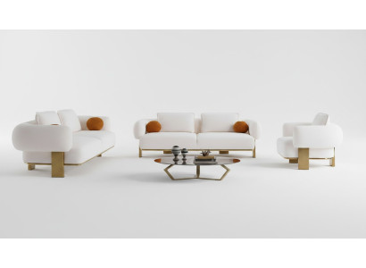 Juego de sofás 2x tres plazas Cojines de asiento Conjunto de sofá de 3 piezas Sofá de diseño nuevo Sala de estar