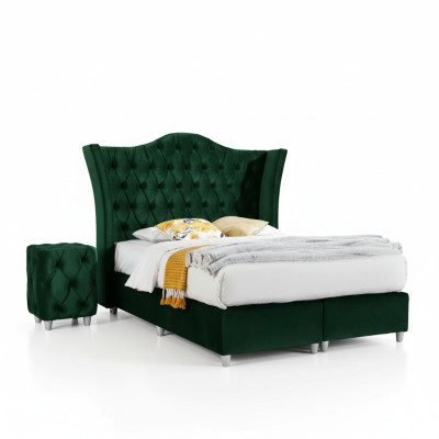 Dormitorio Cama Mesitas de noche Conjunto completo Diseño Mobiliario de lujo